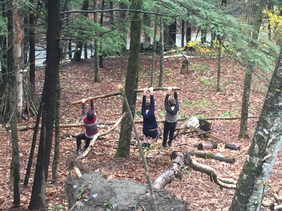 fourwindsnature's tweet photo. Nature play is crucial for big kids, too! Here, an exploration of fulcrums and balance points provides a fun learning opportunity. What will you play with outside today? #nearbynature #natureplay #reallifephysics https://t.co/lQaFTsqh7V