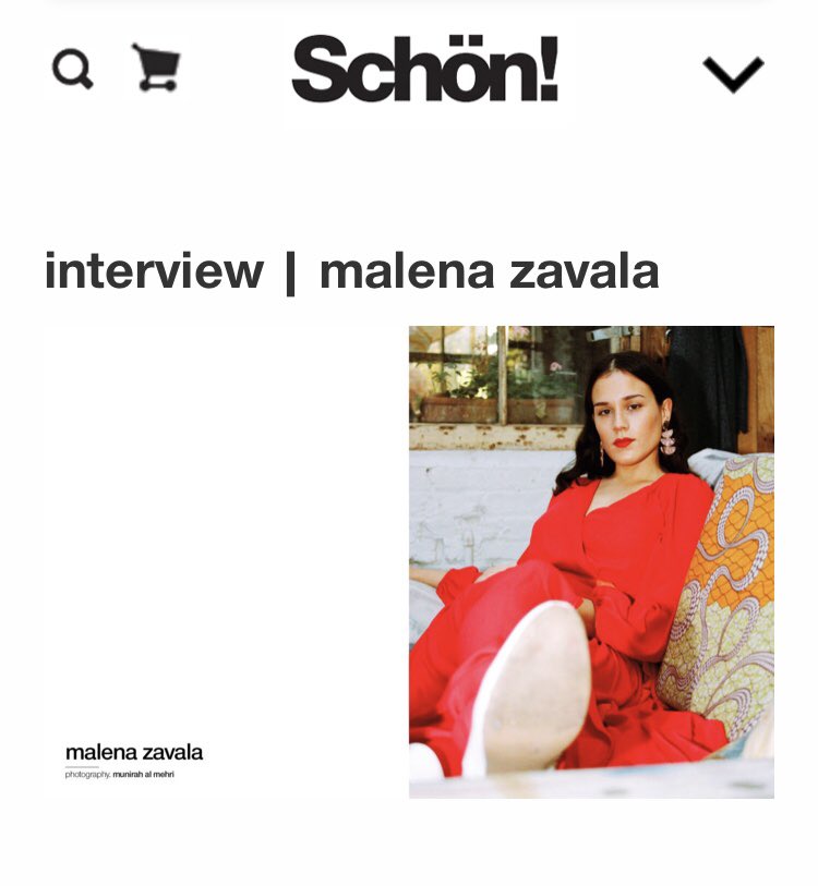 Great interview from <a href="/mmalenazavala/">Malena Zavala</a> with <a href="/SchonMagazine/">Schön! Magazine</a> ✨ read here: schonmagazine.com/interview-male…