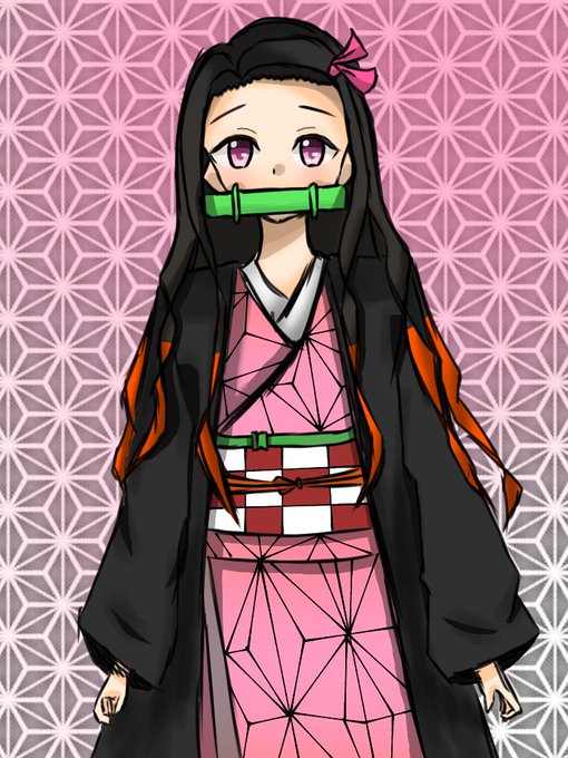 ハル🌱雑食ネキさんがTwitterに投稿した竈門禰豆子(鬼滅の刃)のイラスト。