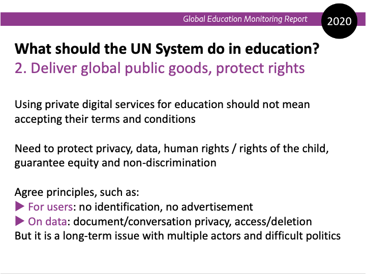 GEMReport's tweet image. "We should not only focus on the high-tech end of solutions, but also on the low-tech solutions to ensure we don't leave some of those students who must benefit, behind" - Manos Antoninis, Director of GEM Report.

#WISEALLIN #FutureEd #SGSedu #LearningNeverStops #COVID19