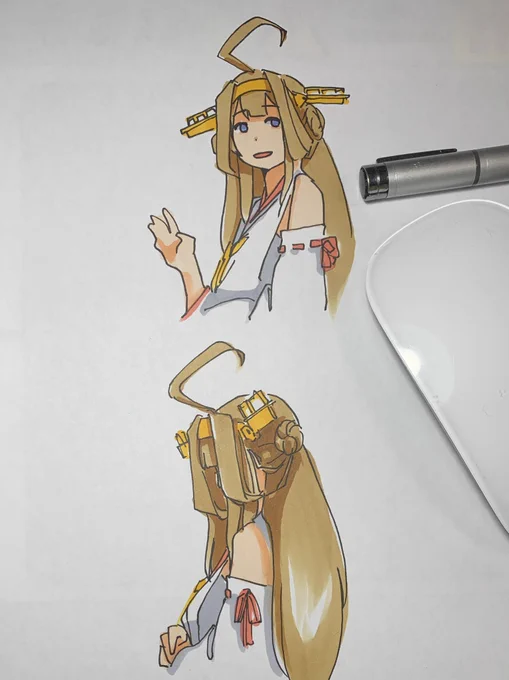 提督との三密を避ける金剛さん 