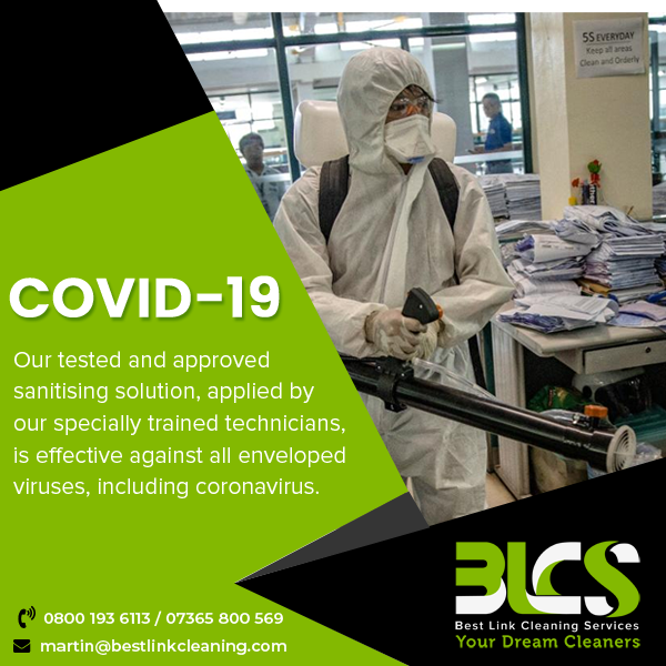 LinkCleaning's tweet photo. Best Link Cleaning Services is a Company that is offering Home Sanitizing Services in London, United Kingdom. 

"Contact us today to sanitize your office premises against COVID-19"

Email ID - martin@bestlinkservices.com
Phone No. - 0800 193 6113 https://t.co/0hJIohAxll