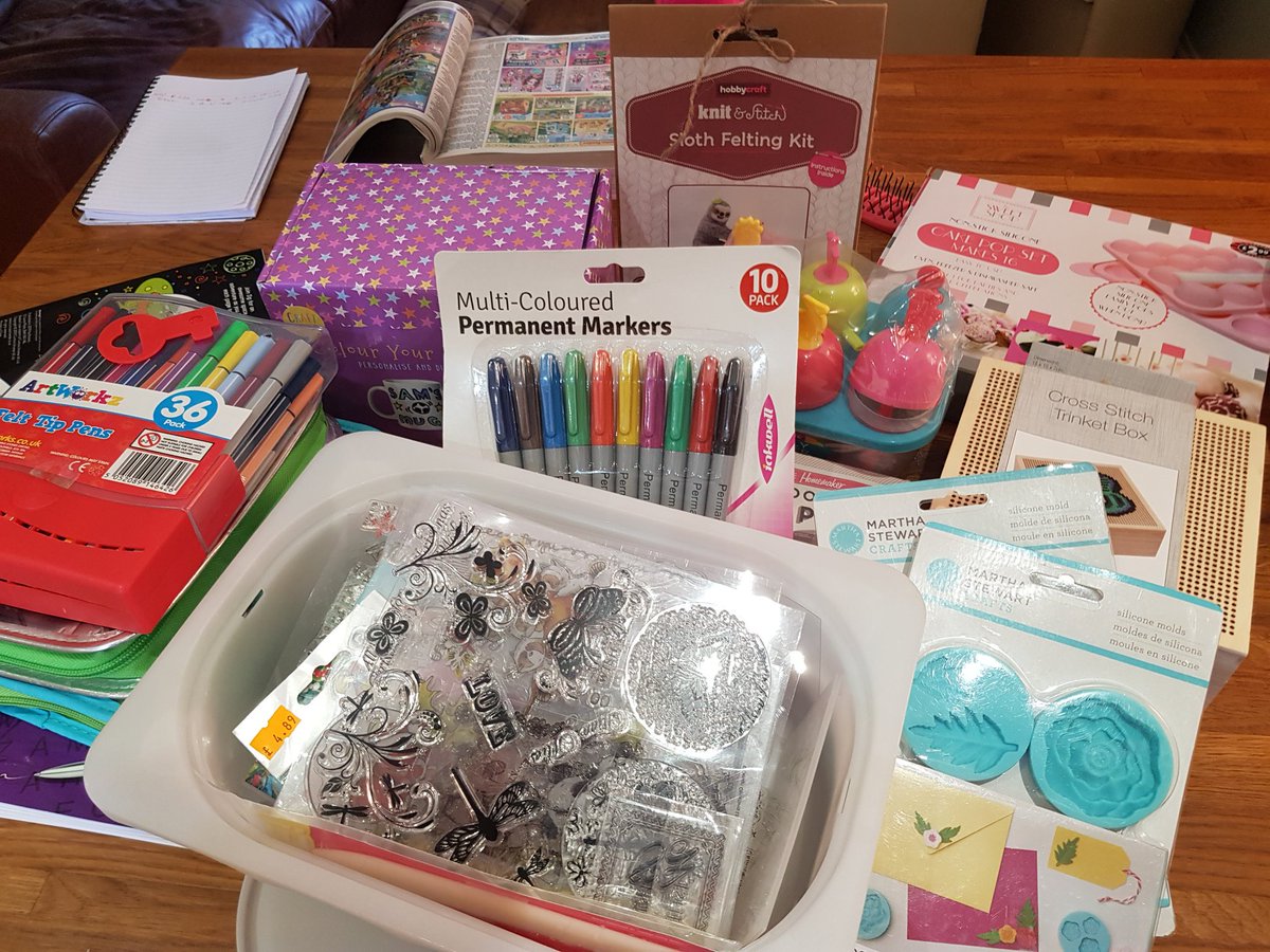 Chatterbox2017's tweet image. Well what can I say! I have been in craft heaven this morning, sorting though a huge donation of craft &amp;amp; raffle prizes for Chatterbox. Thank you so much Sandra Jones we will put it all to good use. X 😃