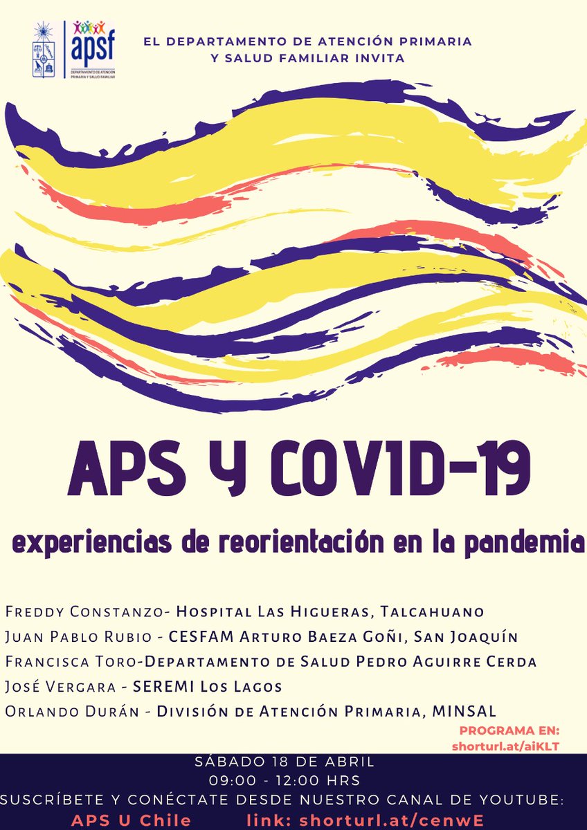 soledadbarria's tweet photo. La Atención Primaria aporta y puede Mas!! Conozca buenas experiencias e innovaciones APS. Este sábado 18 y cada 15 días Seminario: APS y COVID, organiza @apsuchile , vea programa en https://t.co/xBOivtv7GS  participa!! https://t.co/Oc7W7QxAkK