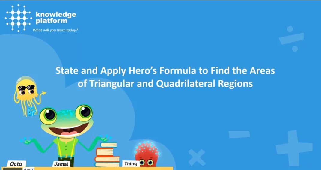 KPLearning's tweet photo. Would you like to try and find the areas of some triangular and quadrilateral regions using the Hero's Formula? Click on the link to try some questions.
https://t.co/a6XiKbtD4M
#elearning #LearnSmartPakistan #KnowledgePlatform #VirtualCampus #ہرگھربنےگااسکول https://t.co/jYdcq3Yt4g