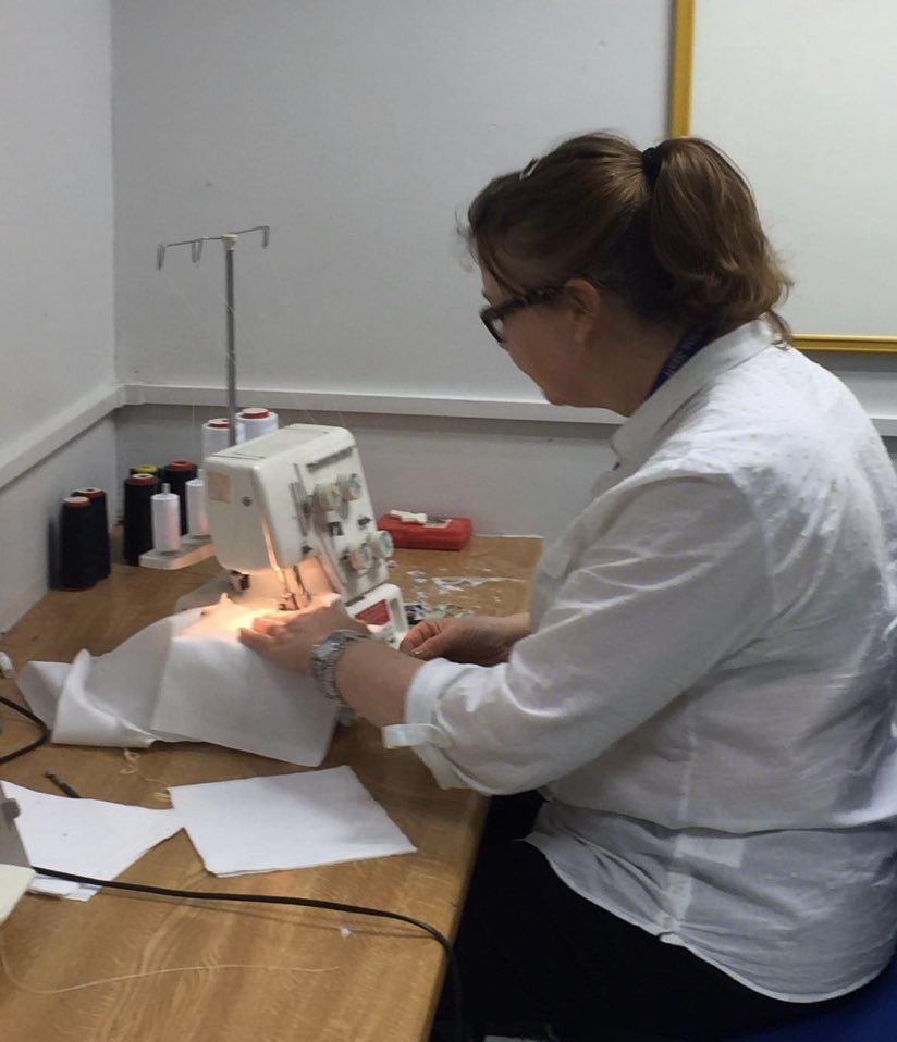 RawlinsAcademy's tweet photo. Next up in our #SewingMachineSelfie series are two of the absolute backbones of our PPE enterprise and of the Creativity faculty - technicians Mrs Pattison and Mrs Dolby. Thank you ladies! 💙 https://t.co/u6bTzvhH2x