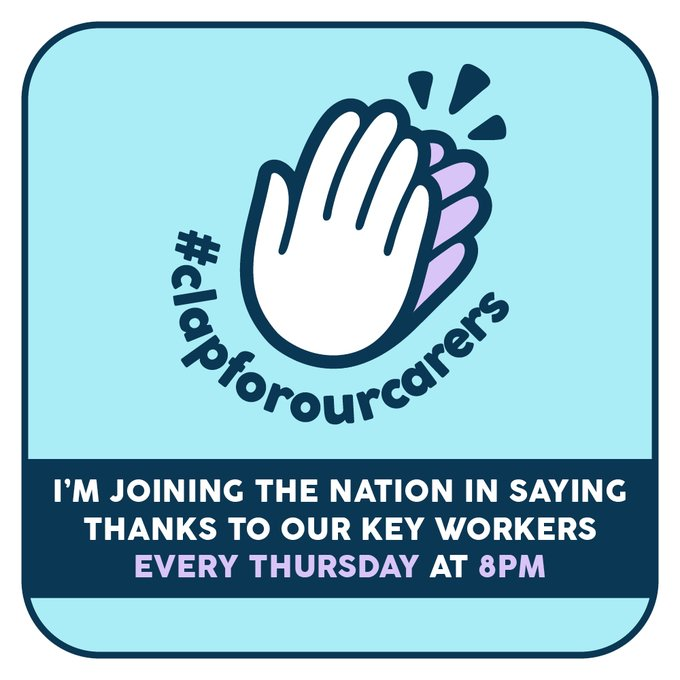 We'll be taking the opportunity this evening to show our appreciation to our #keyworkerHeroes #NHSThankYou #ClapForCarers