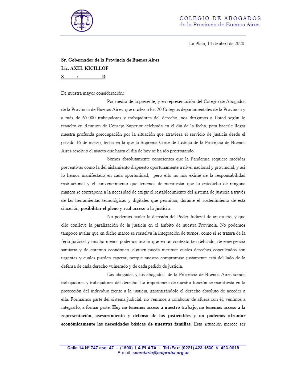 colabogadosazul's tweet photo. 🗞#NoticiasCAA | ⚖📄Pedido al Gobernador @Kicillofok
📌El CAA adhiere y ratifica, la solicitud del @Colproba, para que la prestación del servicio de #Justicia, sea declarada esencial
📌Accedé a la nota completa ➡ https://t.co/coH1bLoYAX
#CAA2020 #AbogacíaUnida #Colproba https://t.co/lGmlZemHzs