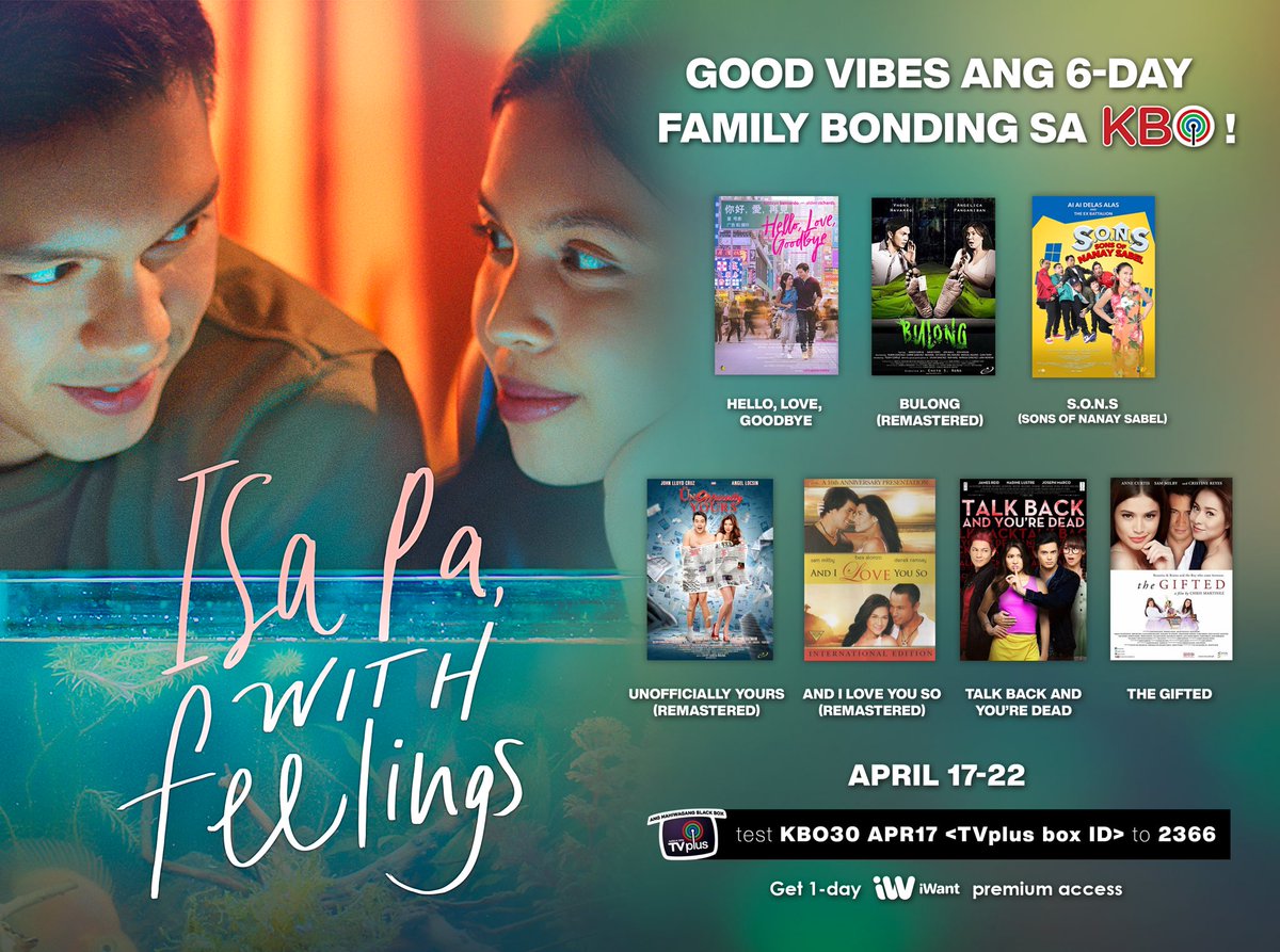 Isa Pa With Feelings joins the KBO line-up for April 17-22! Make sure to get a dance partner and a movie partner for the week 🖤