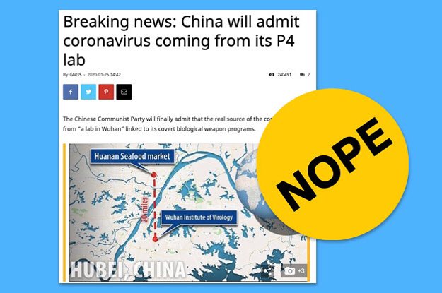 ThinkLikeShare's tweet image. This is categorically false. While it’s natural to want to have someone to blame right now, this virus was a natural development. Remember to #ThinkLikeShare