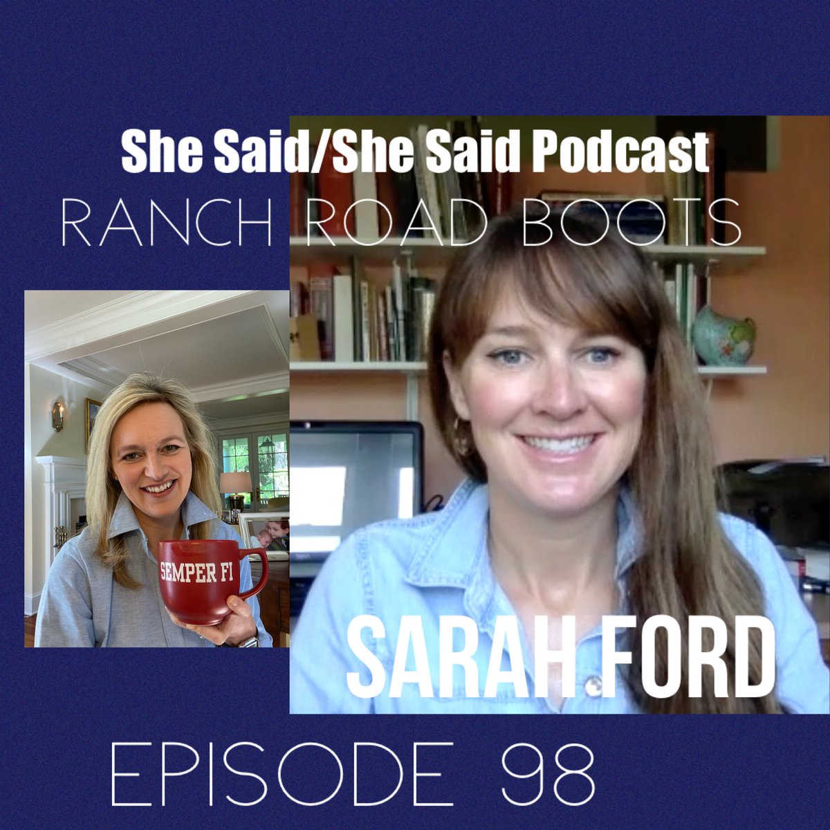 LauraCoxKaplan's tweet photo. Our @SheSaid2podcast series with women-owned small businesses during #COVID continues with #RanchRoadBoots Founder/CEO #SarahFord She shares what she learned about leadership in @USMC Listen: https://t.co/1QtFVPoKvb or watch:
https://t.co/pMPfEQTxos https://t.co/RPhyrbhDBP