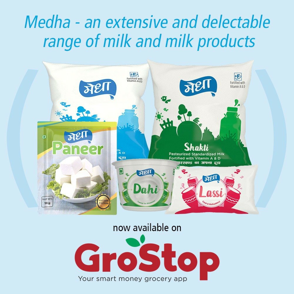 GroStop's tweet photo. Medha #Milk & #MilkProducts now available on #GroStop in #Ranchi
#RanchiFightsCorona
@medha_coop
#Covid19India
@DC_Ranchi
#JharkhandfightsCOrona
@DproRanchi
@jharkhandstate
@HemantSorenJMM https://t.co/c7XnlasLaF