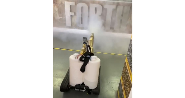CHTToday's tweet image. Disinfecting robot invented for fight against coronavirus - chtmag.com/disinfecting-r… #cleaning #hygiene #disinfectingrobot