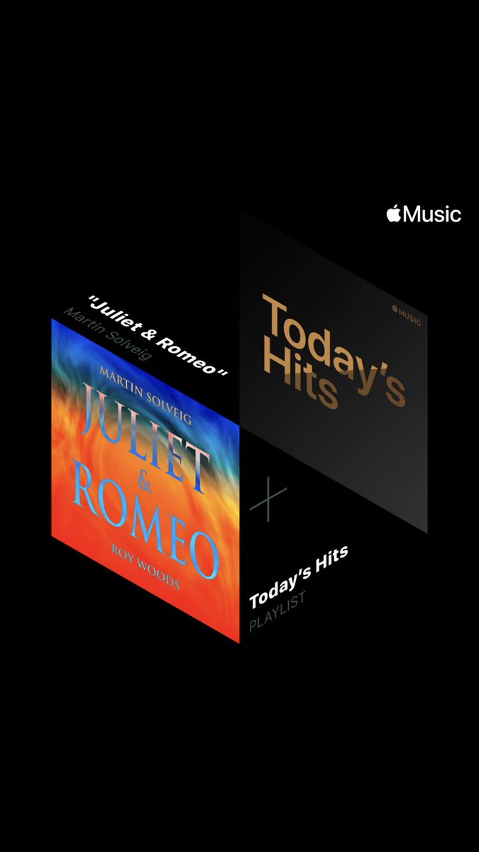 'Juliet & Romeo' is still the Hottest Song on @AppleMusic Today's Hits playlist 🙏🏻 TYSM → Listen to Today's Hits here: MartinSolveig.lnk.to/AppleMusicToda… #MartinSolveig #JulietandRomeo #HottestSong