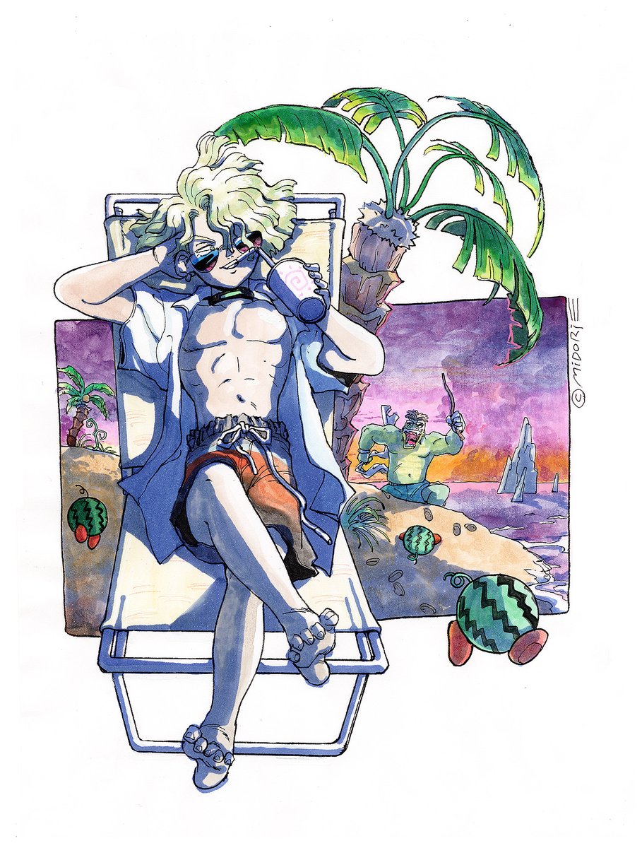 「MAYROW  プライベートビーチ 」|🌏岩澤美翠🌴のイラスト