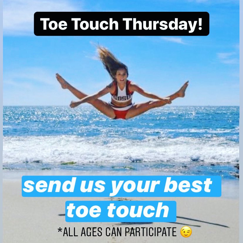 sp_shscheer's tweet photo. Send us a video of your best toe touch!!! Have your whole family join in on the fun 👏🏼
 *bonus points for any teachers that submit 😉 https://t.co/1cZ3Lqs4QL