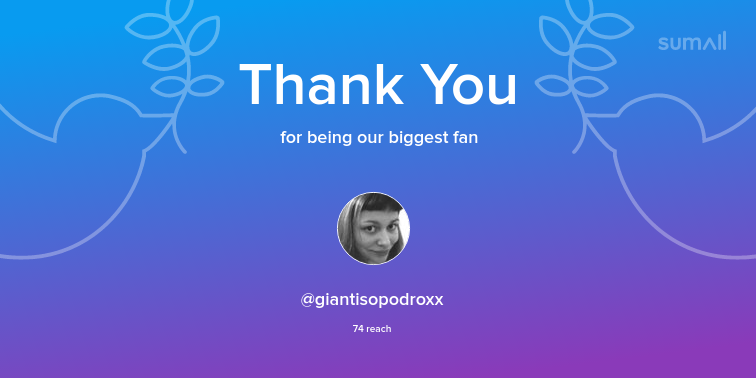 Our biggest fans this week: giantisopodroxx. Thank you! via sumall.com/thankyou?utm_s…
