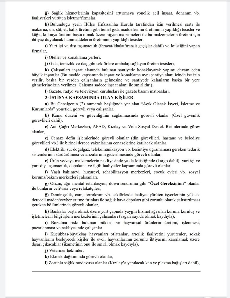 GaibGaziantep's tweet photo. SOKAĞA ÇIKMA  YASAĞI HAKKINDA📢

17.04.2020 tarihi saat 24:00'den 19.04.2020 tarihi saat 24:00’a kadar 30 Büyükşehir ile Zonguldak il sınırları içinde sokağa çıkma yasağı uygulanacaktır.

Detaylı bilgi ve istisnaları içeren İçişleri Bakanlığı genelgesi için ⬇️ https://t.co/lrqNJyg8O5
