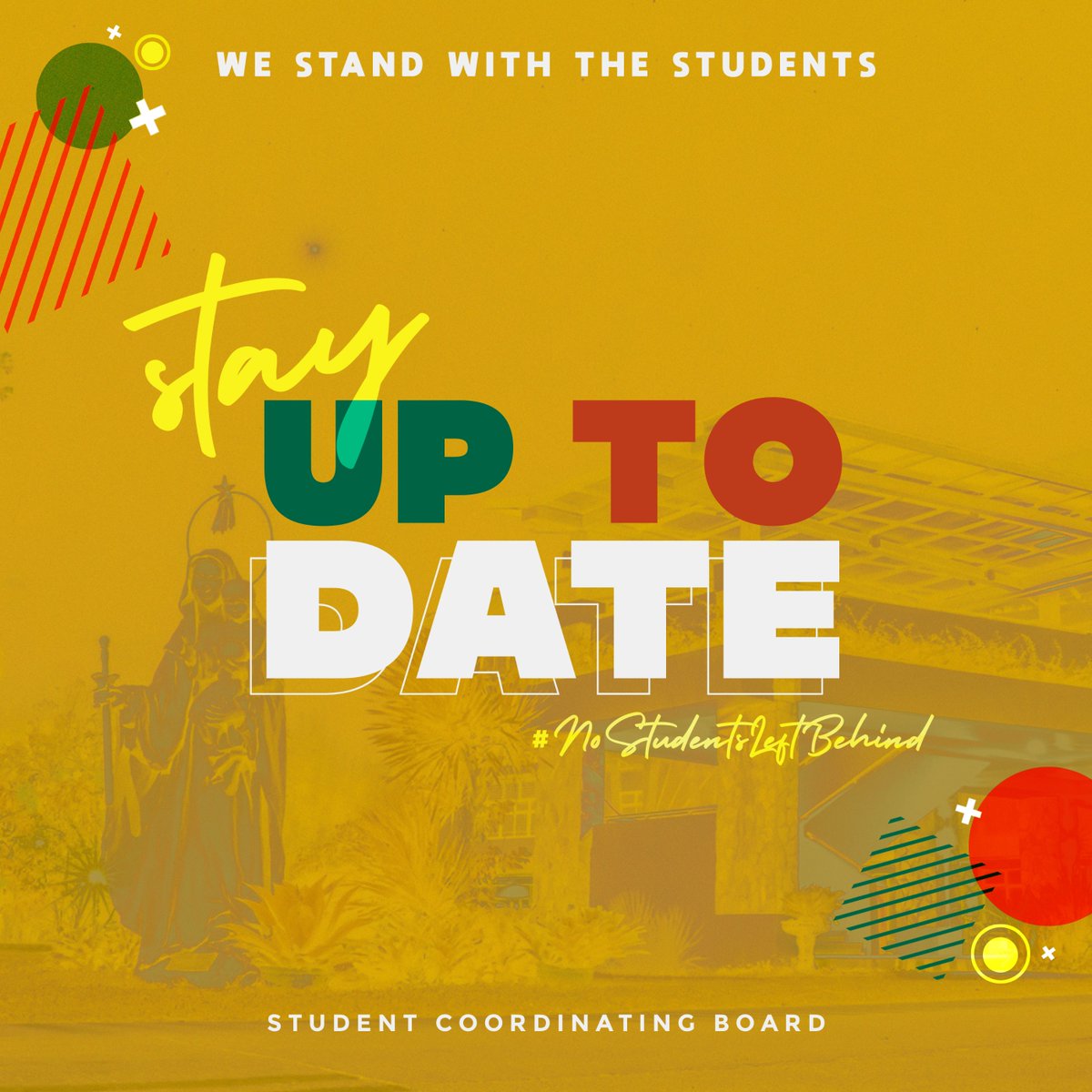 Together we will stand and see the future ahead of us! Stay up to date and follow our thread for transparent information that will aid your concerns. True to our word, no voice is left unnoticed.  #NoStudentsLeftBehind