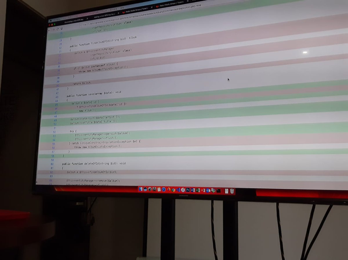 samsonasik's tweet photo. Training Build #PHP Standard Projects at Codepolitan
#domain #driven #design #ddd #psr #package #project #continues #integration #mezzio #middleware #handler #testing #tdd #psr4 #psr7 #psr11 #psr14 #psr15 #psr17 #psr18 #laminas https://t.co/d5yYVyYrNx