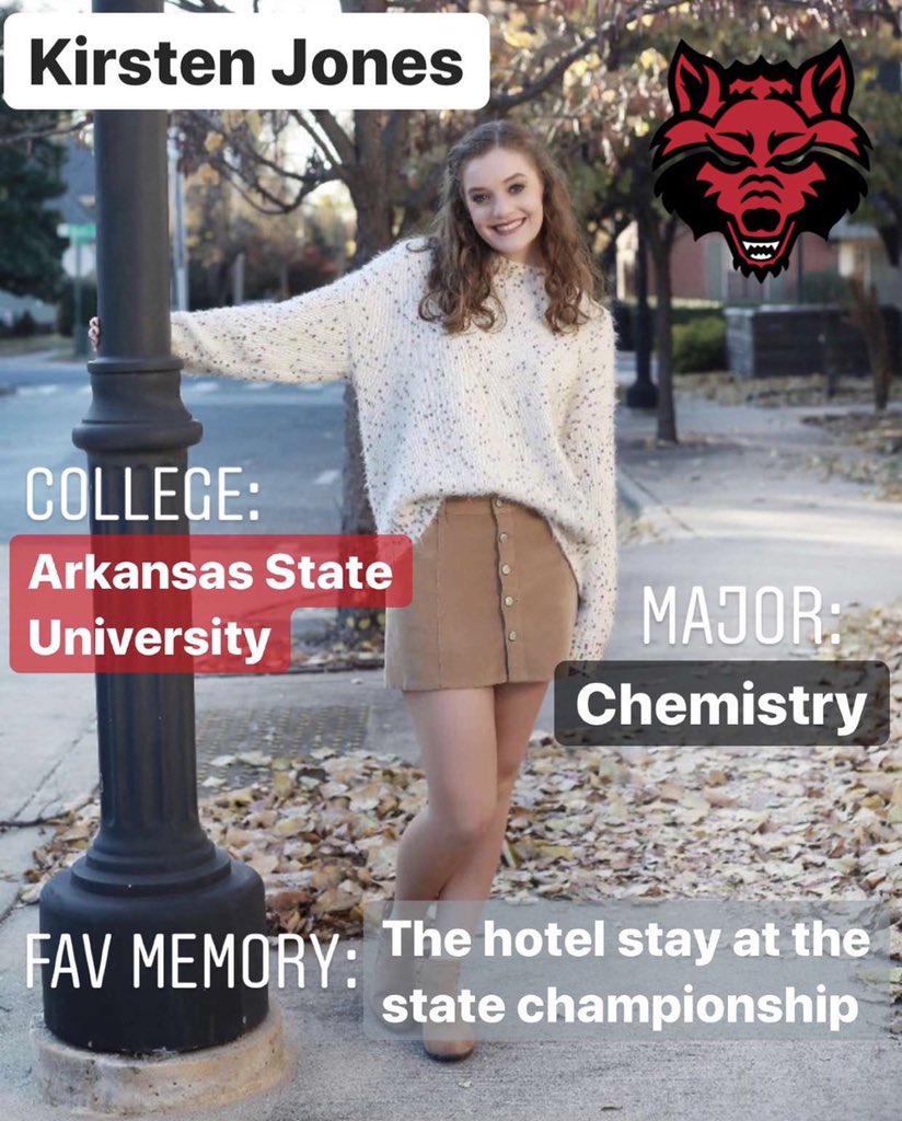 Cabot_Softball's tweet photo. Today’s senior is Kirsten! We are going to miss her smile and sense of humor! Congratulations Kirsten! ❤️🐾🥎 #00 #outfielder @CabotAthDept @CabotHigh https://t.co/J7g8tG61dy