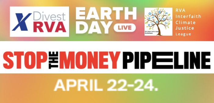 browncolleen's tweet photo. 💥We won’t let #fossilfuel companies use the pandemic to loot trillions #StoptheMoneyPipeline and reboot the economy so it works for People & Planet, not Polluters & Politicians.
🚫💰April 23 https://t.co/qnn32VAWBz
#DivestRVA #PeopleNotPolluters #ClimateCrisis #GreenNewDeal https://t.co/jLjlKquJst