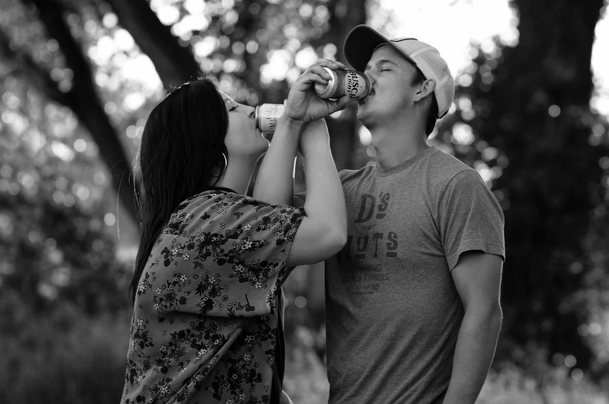 aut_pedersen's tweet photo. @BuschBeer We were planning on heading to Nashville to get hitched on May 1st and the damn corona virus ruined it for us! We are hoping to take a back road on our original wedding day and enjoy some ice cold Latte’s! We even incorporated Busch into our pics! #BuschWeddingGift #Sweepstakes https://t.co/fkdCDJbBg1