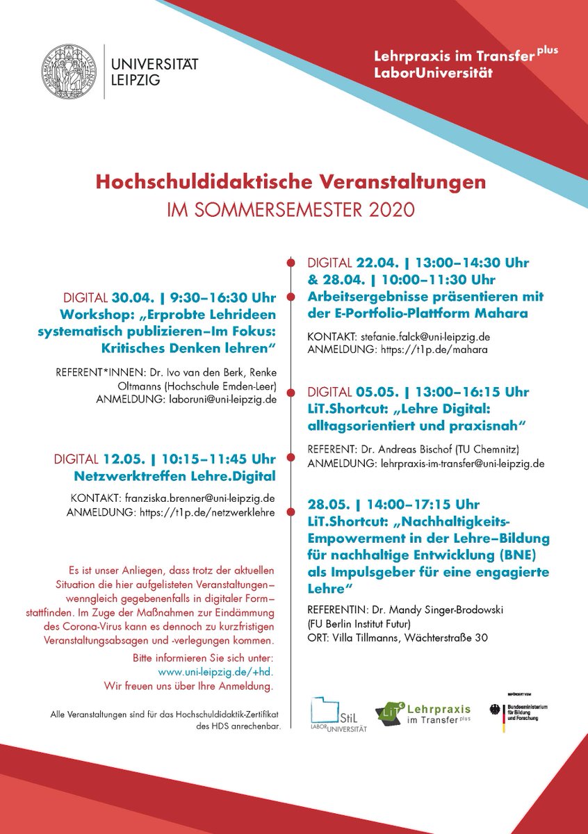 HD_UniLeipzig's tweet photo. Liebe Lehrende @UniLeipzig, hier kommt der Sommerflyer zu Hochschuldidaktik/Mediendidaktik-Angeboten hereingeflattert (Workshops, LiT.Shortcuts...). Den aktuellen Flyer zum Download finden Sie auch hier:
https://t.co/GalSqqQsA5 #Hochschullehre #digitaleLehre #Sommersemester https://t.co/fZV3C4ThXU
