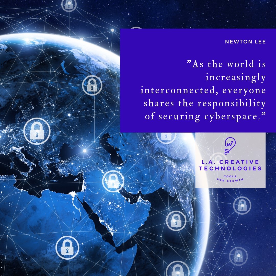 LACreativeTech's tweet photo. It's up to all of us to make the Internet and cyberspace a safer place for everybody, so we can all keep enjoying it. 🙏

#cyberspace #cybersafe #technology https://t.co/8SBVtTfknt