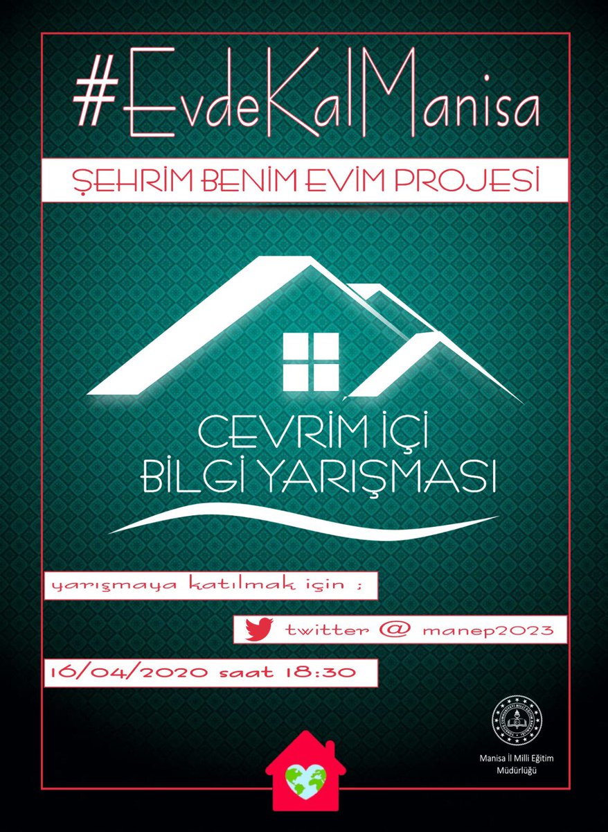 manep2023's tweet photo. Buugün 18:30'da başlayacak olan Şehrim Benim Evim Projesi çevirimiçi yarışmamızda tüm okullarımıza ve öğrencilerimize, Proje yürütücüsü olarak şahsım ve Manisa İl Milli Eğitim Müdürlüğü adına başarılar diliyorum.Güzel bir yarışma olsun inş.
Necmettin Okumuş
İl Milli Eğt Mdr Yard https://t.co/jjJbUGQmM1