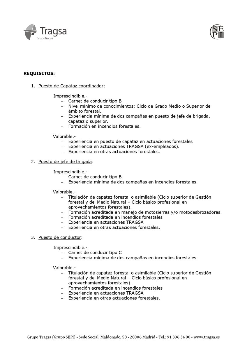 Aedl_Mazo's tweet photo. TRAGSA:

Proceso Selectivo para la Contratación Temporal de Personal

#Agenciadeempleoydesarrollolocaldevillademazo https://t.co/wNQkvE91tg