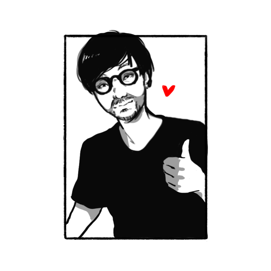 Hello @Kojima_Hideo I drew you because you're awesome 