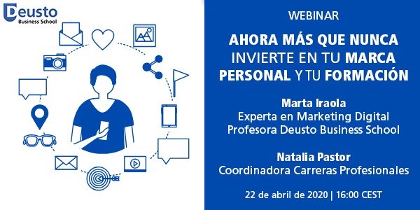 deustoDBS's tweet photo. 💡Webinar: Ahora más que nunca invierte en tu marca personal y formación - 22 de abril (EN CASTELLANO). https://t.co/KPUXz0FmGe

💡Webinar: More Important than Ever: Investing in your Personal Brand and Education – 23rd April (IN ENGLISH). https://t.co/jGhsw6cdYl https://t.co/0zG5otFoZr