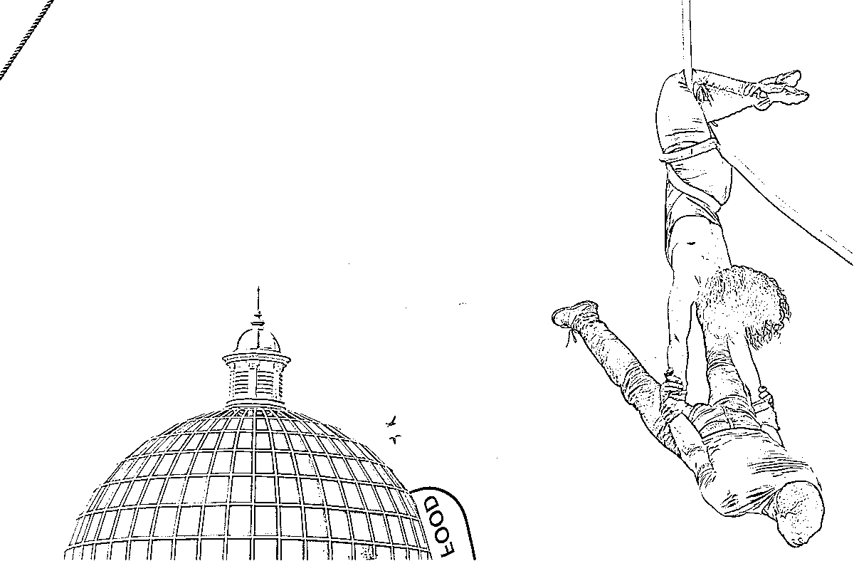 GDIFestival's tweet photo. Another #colouring outline for you this weekend - an aerial performance by Newtons Ladder at #GDIF2019. Ft. Greenwich Foot Tunnel &amp; evidence you're never far from a local trader's food stall at GDIF!

 #GreenwichMemories #GreenwichCreates #OutdoorArts #free #ThingstoDo #RBG https://t.co/syWs9s1IQM