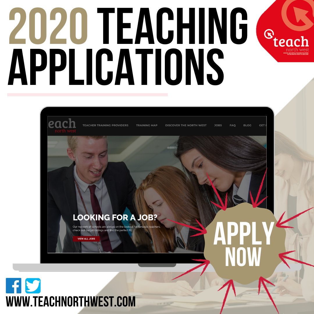 We are still accepting train to teach applications for a 2020 start! So make sure you take a look at our website, where you can find more information regarding the application process and teacher training providers. 📚

#SCITT #northwest #traintoteach #applications