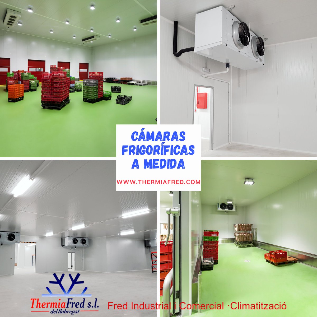 Empresa líder en proyectos de refrigeración Industrial y Comercial.
⠀
#camarasfrigorificas #secaderos #vinicola #plataformas #laboratorio #hospital #supermercado #barcelona #SantJoanDespí #thermiafred #quedateencasa

thermiafred.com

Tel. 934 77 78 22
