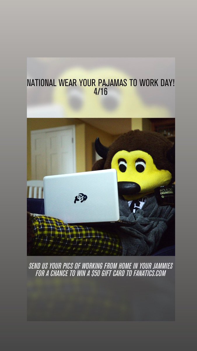 I washed a load of pajamas so I’d have clean clothes for the work week.  How about you?  Send us your pics.  <a href="/CUBuffs/">Colorado Buffaloes</a> <a href="/Chipthebuffalo/">Chip the Buffalo</a> @cu_store