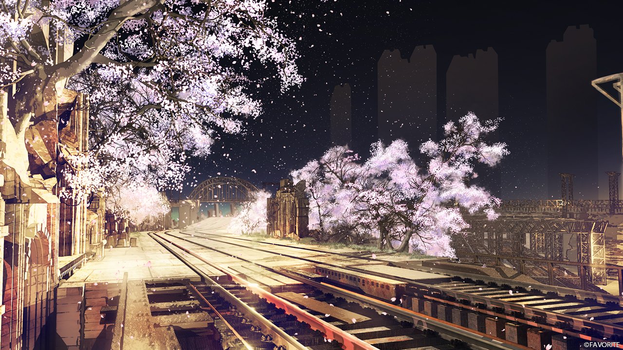 Favorite さくら もゆ 背景画集 Artworks 10 わいっしゅ FAVORITE『さくら、もゆ。 -as the Night's, Reincarnation