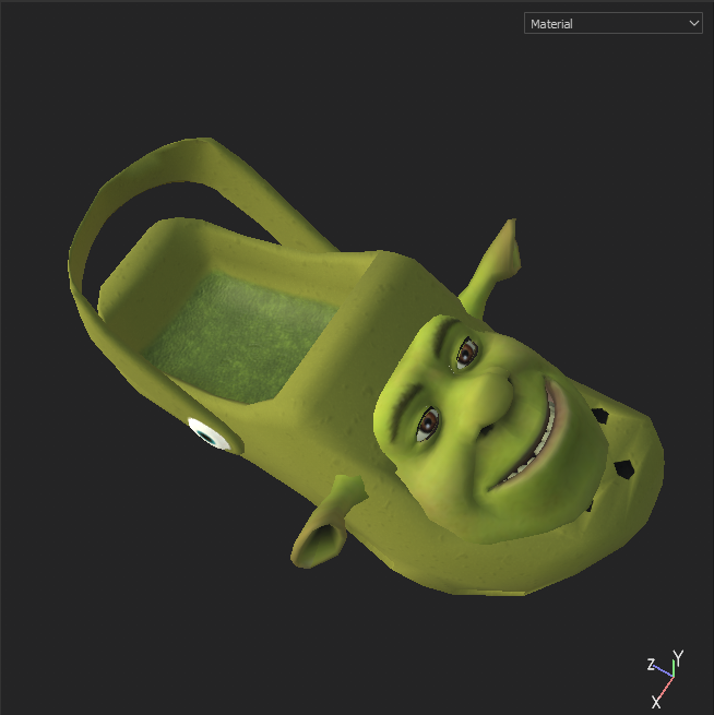 DarrenZeus on X: I dreamt about someone asking for my Shrocs (Shrek Crocs)  3d model. I never did anything with them, so who wants them? XD Ill be  dropping these in my