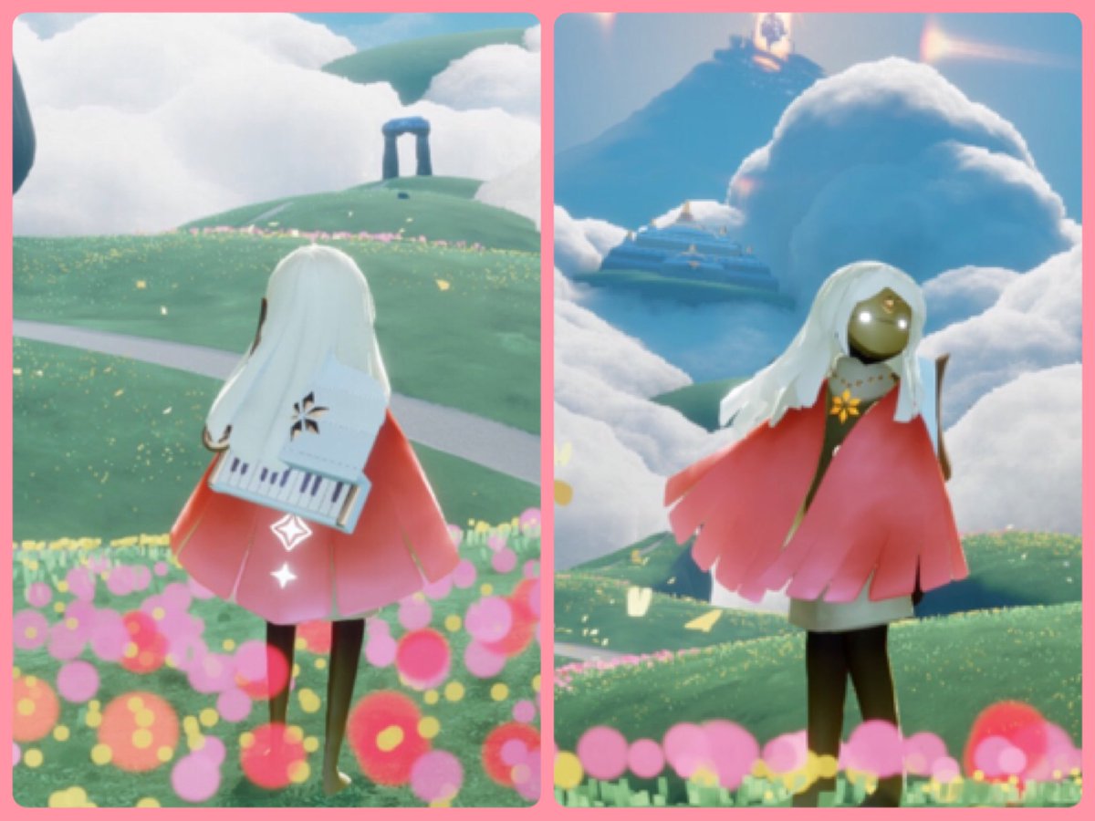 Lin Sky Merrysky2 被ってる方がいなそうだったのでウチの子もぜひぜひ見てくださいっ ピンクケープ ロングヘア 短いワンピース 白ピアノ 弾けないからアクセサリー リサイズ未体験 もうずっとこのコーデ 女の子っぽくて可愛くて大好き