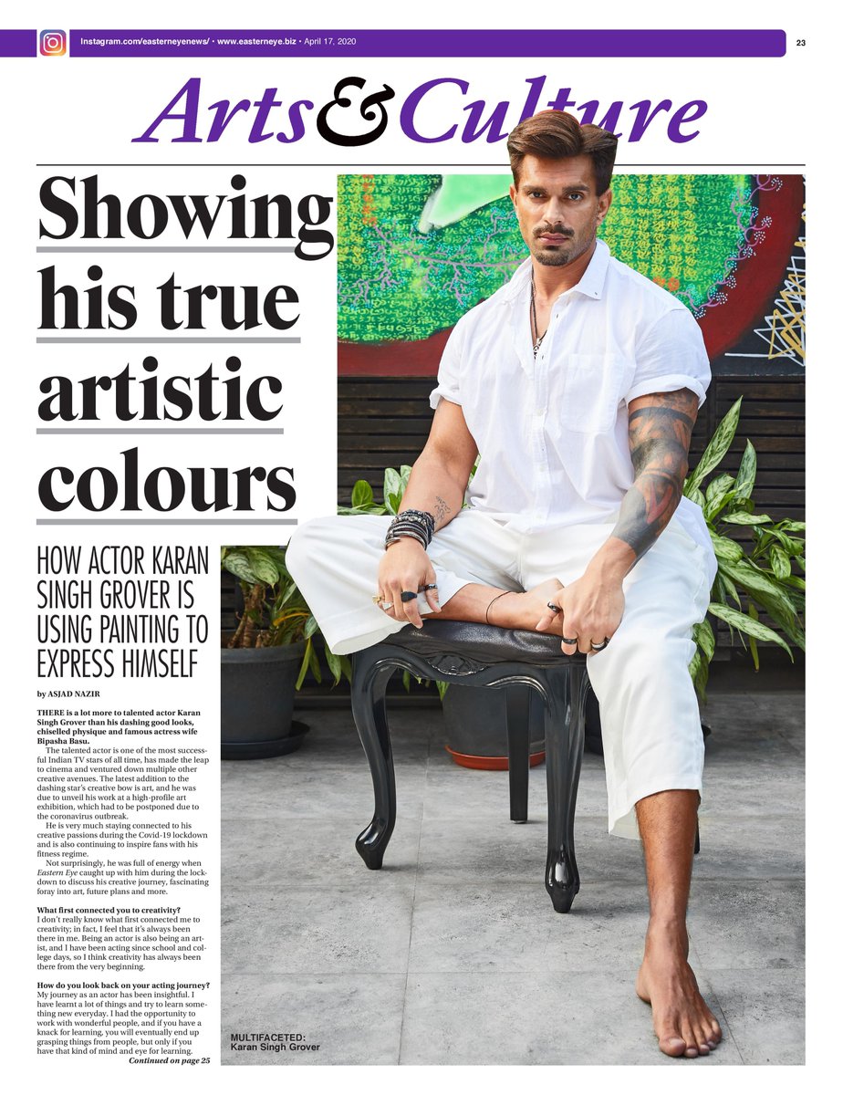 asjadnazir's tweet photo. My interview with the multi-talented @Iamksgofficial is out now. Really looking forward to his art exhibition. #KaranSinghGrover
ONLINE LINK: https://t.co/pFTSjve5e2 https://t.co/dYl5NOSsWf