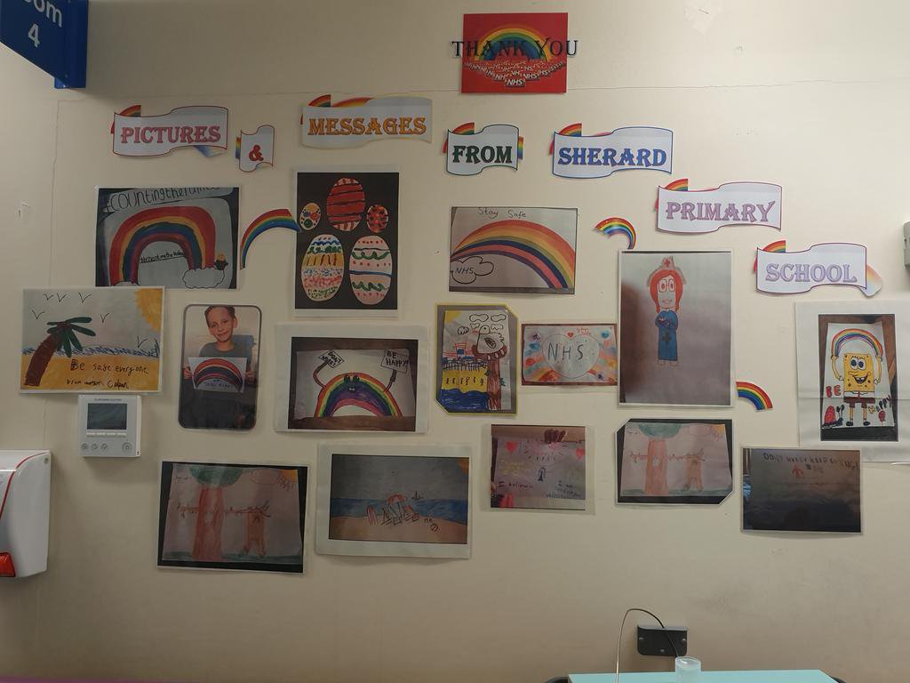 More pictures from Sherard Primary school, Melton to cheer up patients and staff on ward 41