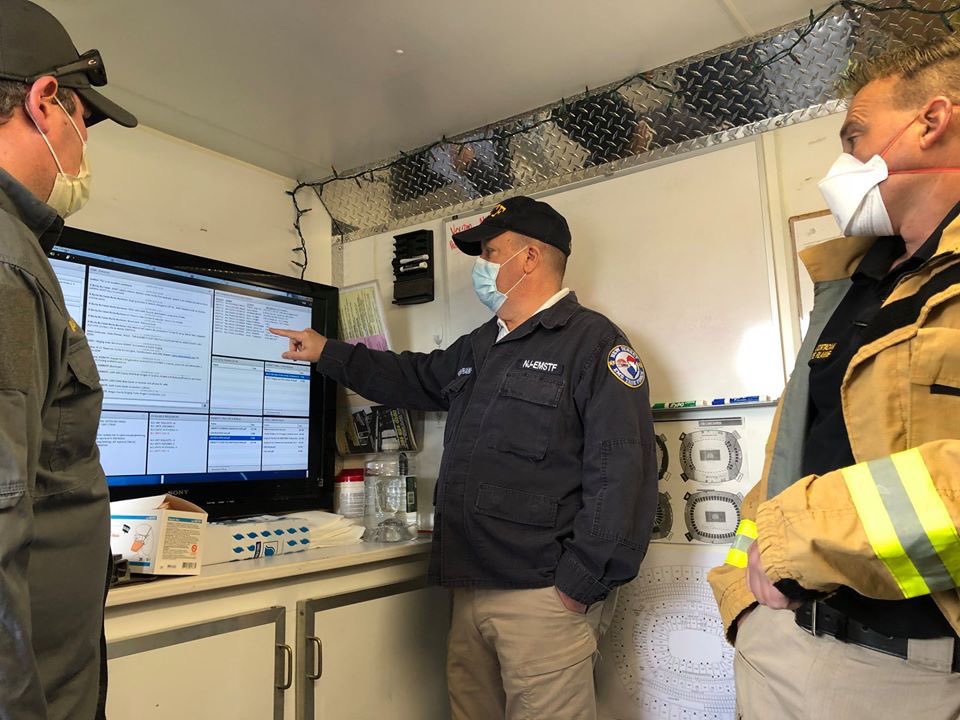 sbes365's tweet photo. 3 members have been working since March with #njemstaskforce as part of the Statewide EMS response to #Covid19. EMT Holtz, Deputy Chief Buchanan and Captain Querry at the State EMS Staging area. #wereallinthistogether @amr_social @amr_ambulance @njemstf #ems #emslife #cfarspride https://t.co/28Jeft5YQs