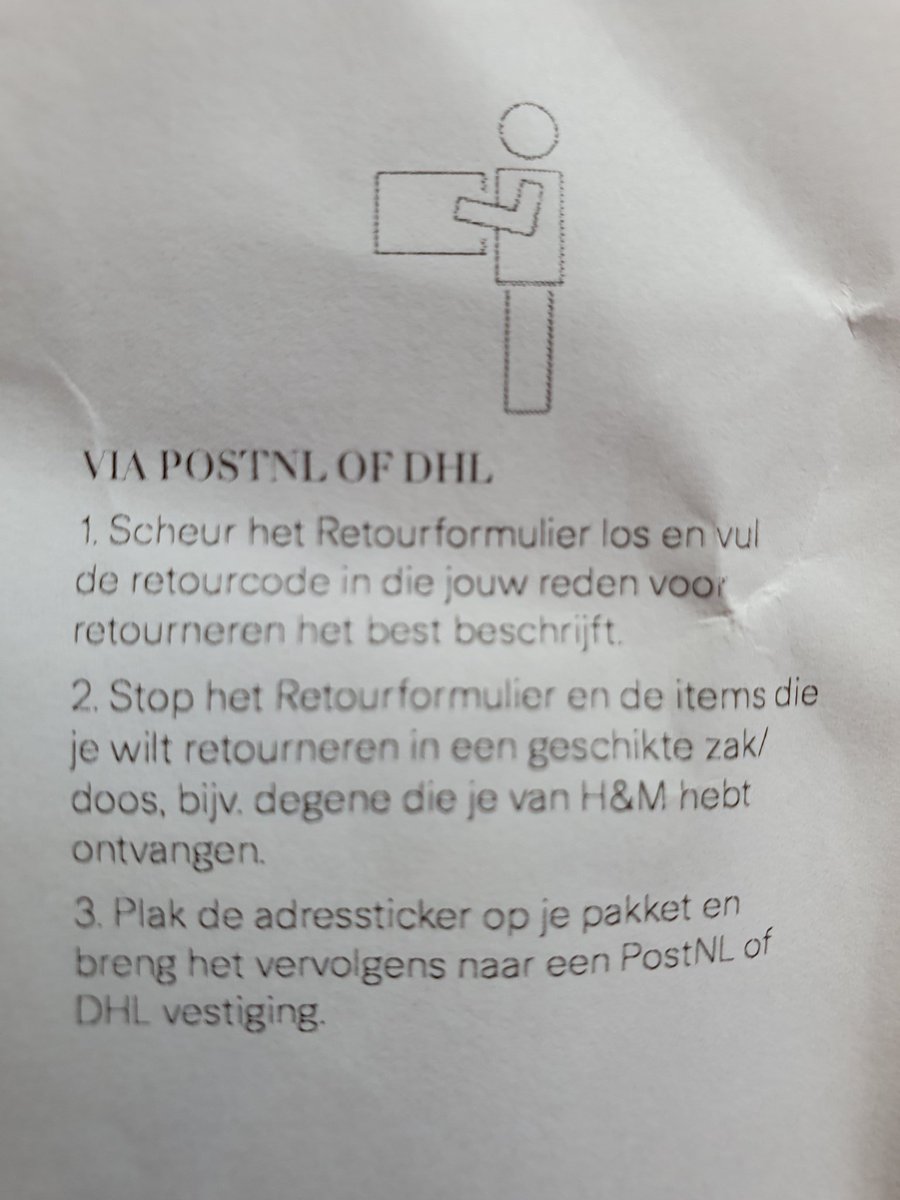 H&M Customer Service on Twitter: "@Ernstarchitect Hi Ernst, dat is inderdaad vervelend! Wanneer een bestelling geleverd wordt DHL, zit er een DHL retoursticker Wanneer je het met PostNL wilt retourneren,