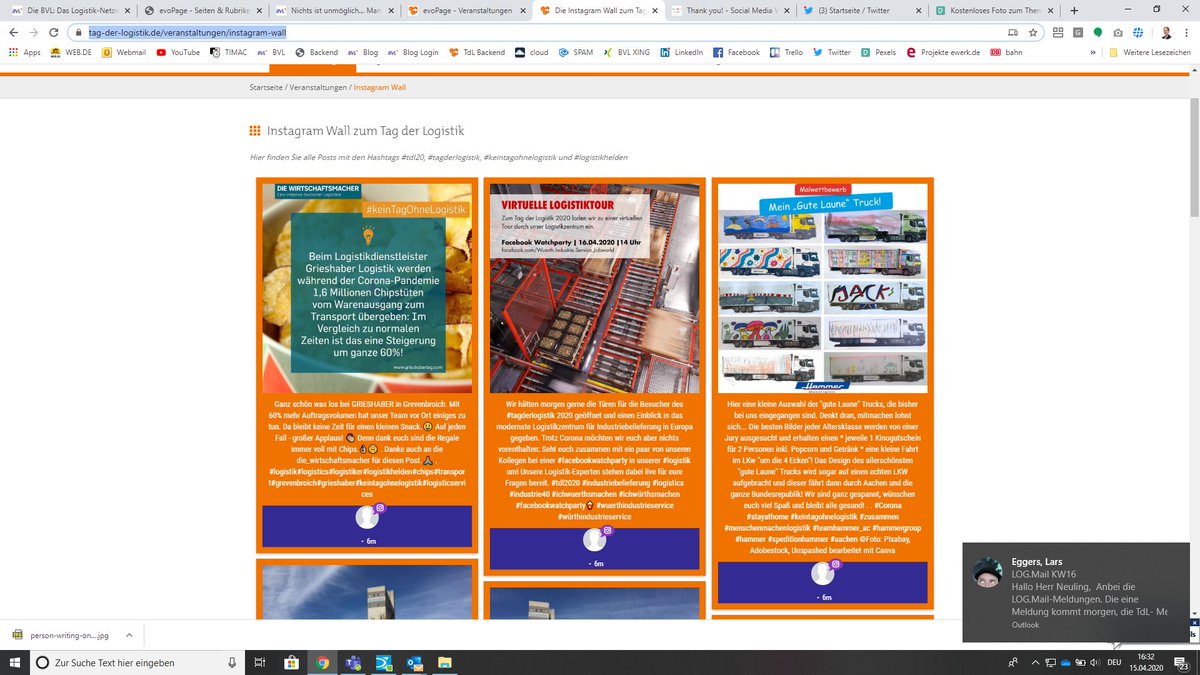 tagderlogistik's tweet photo. Habt Ihr schon in unsere Video-Liste zur Logistik geschaut? Auch dort könnt Ihr viele Facetten entdecken: https://t.co/bIKZWUUR7K Klasse ist auch, was bei Instagram heute zum Thema passiert: https://t.co/JwIJziswYu #tdl20 #keintagohnelogistik #logistikhelden ^as https://t.co/CkJv3UmGsU