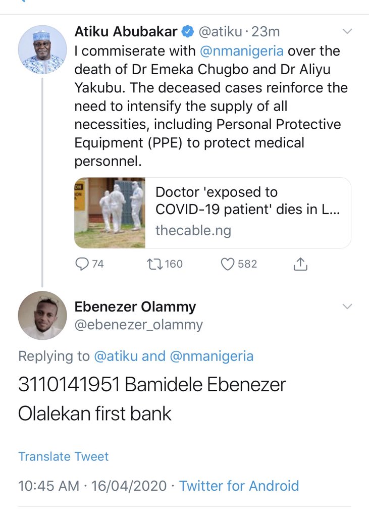 AHayatu's tweet image. Insult North at every opportunity then drop account number at the slightest provocation.

@atiku sef that is yet to fulfil his pledge 🤣