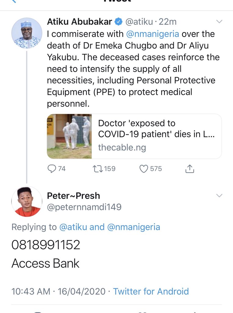 AHayatu's tweet image. Insult North at every opportunity then drop account number at the slightest provocation.

@atiku sef that is yet to fulfil his pledge 🤣