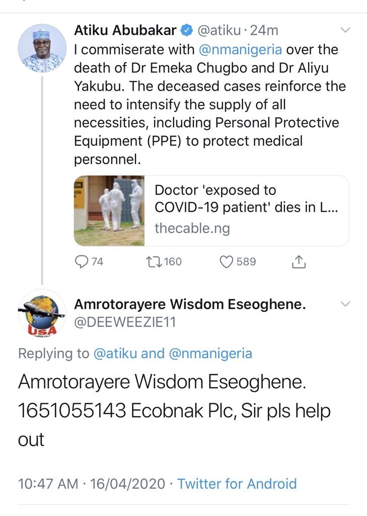 AHayatu's tweet image. Insult North at every opportunity then drop account number at the slightest provocation.

@atiku sef that is yet to fulfil his pledge 🤣