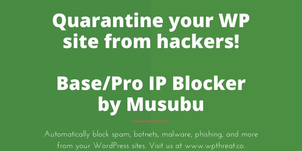 Want to take charge of your WP website security? Check out our FREE hostile IP Threat Blocker at wpthreat.co to find out how!
#Wordpress #security