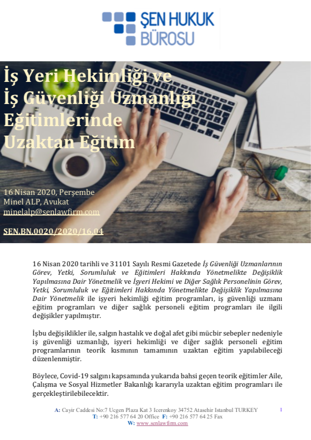 SenLawFirm's tweet photo. 16.04.2020 tarihli Resmi Gazetede işyeri hekimliği ve iş güvenliği uzmanı eğitim programlarının uzaktan eğitim ile yapılabileceği düzenlenmiştir. 
Ayrıntılı bilgiye aşağıdaki linkten ulaşabilirsiniz.

https://t.co/HIKxiNDvzZ 

#salgın #COVID19  #koronaturkiye #law #hukuk #EvdeKal https://t.co/hpDhjdY9fz